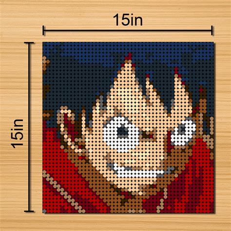 Luffy One Piece Pixel Art Movie MOC-90133 with 2304 pieces - MOC Brick Land