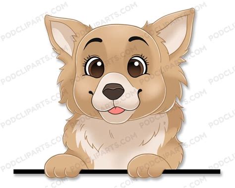 Cartoon Dog Face Outline