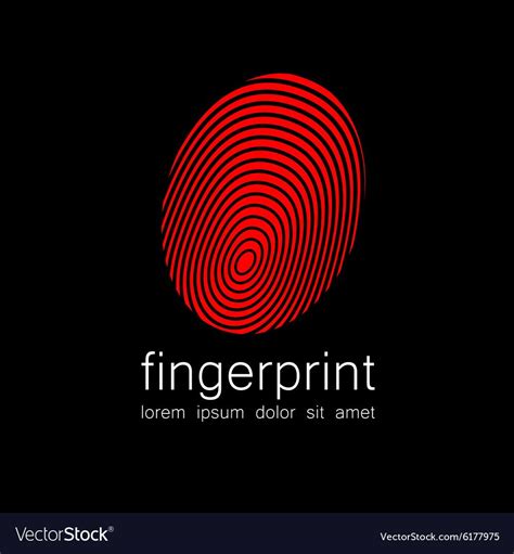 Fingerprint logo vector image on (With images) | Vector logo, Logos, Fingerprint