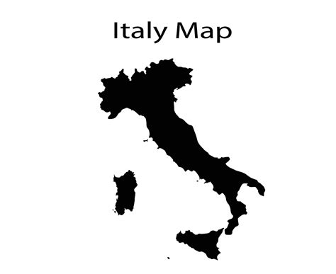 Italy Map Silhouette Vector Illustration in White Background 11571804 Vector Art at Vecteezy