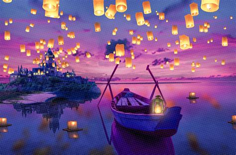 Tangled Background Lanterns