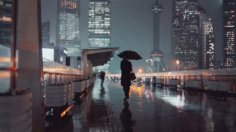 Rainy City Live Wallpaper