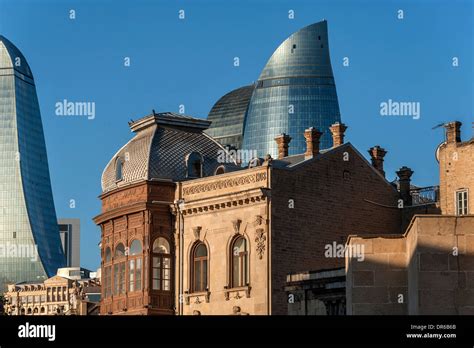 City scene old and modern architecture Baku Azerbaijan Stock Photo - Alamy