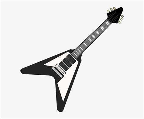 Rock Guitar Outline - Clip Art Rock Guitar - Free Transparent PNG ...