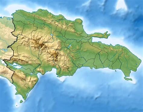 Mapa Físico de la República Dominicana - Blog didáctico