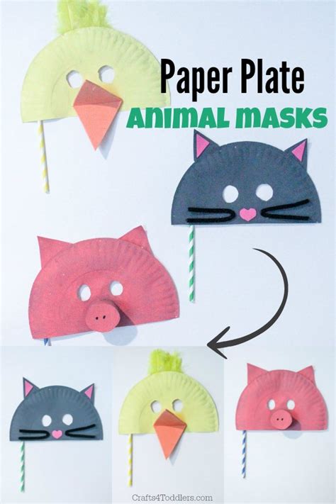 Easy Paper Plate Animal Masks - Crafts 4 Toddlers