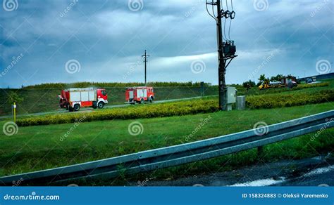 Fire and Rescue Service Staff at Car Crash . Stock Image - Image of extinguisher, smashed: 158324883