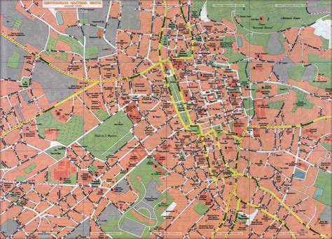 Large detailed road map of Lviv city center in ukrainian | Lviv ...