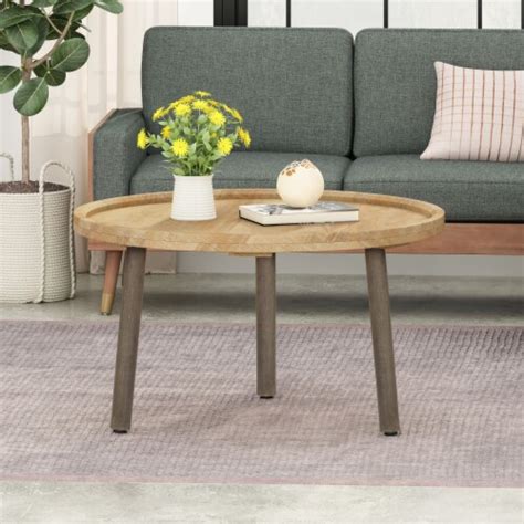 Merry Round Mango Wood Coffee Table, 1 unit - Foods Co.