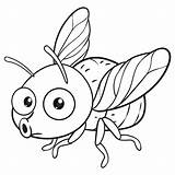 Premium Vector  Coloring Pages Or Books For Kids Cute fly cartoon sketch template