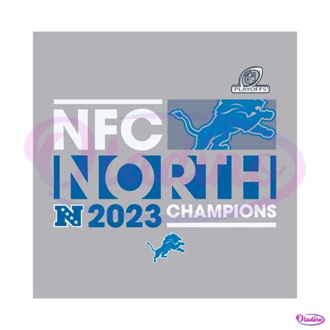 Detroit Lions 2023 NFC North Division Champions SVG