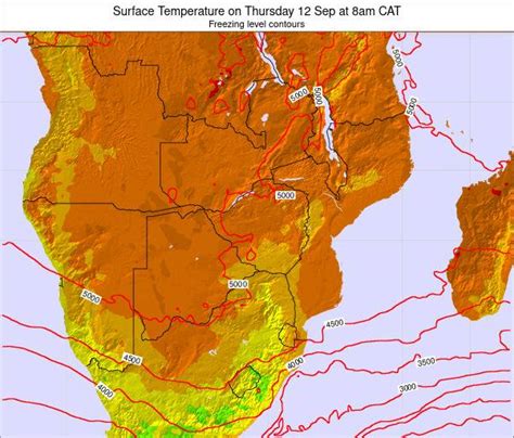 Zimbabwe Surface Temperature on Wednesday 06 Mar at 8am CAT