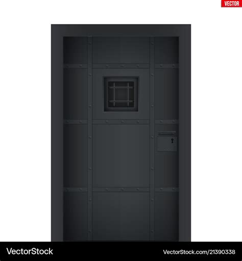 Prison jail cell door Royalty Free Vector Image