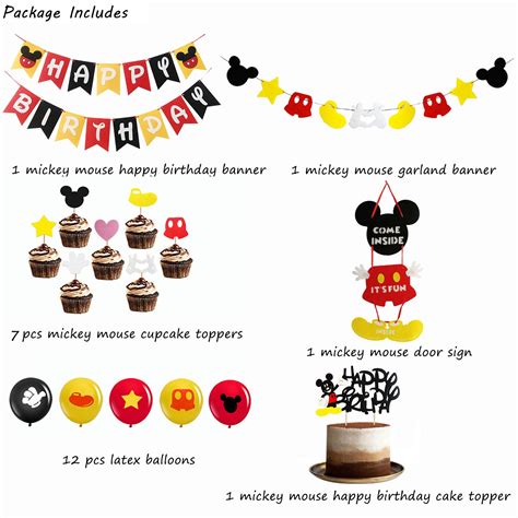 Buy Mickey Mouse Birthday Party Decorations Supplies, Mickey Mouse ...