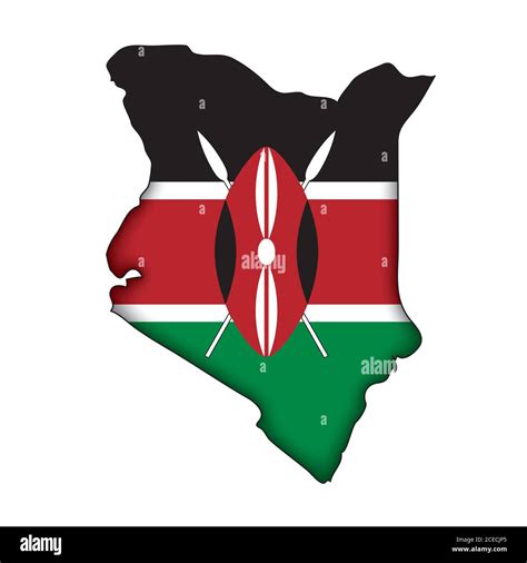 Kenya map flag Stock Vector Image & Art - Alamy