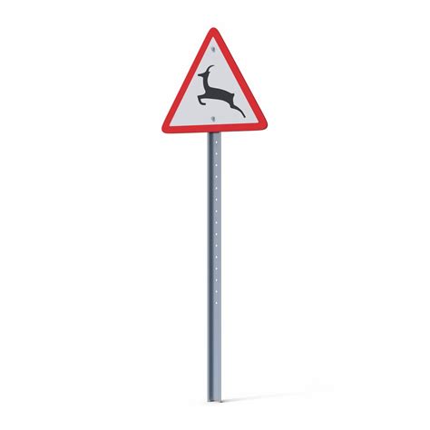 Wild Animals Crossing Road Sign 3D model - TurboSquid 2108856