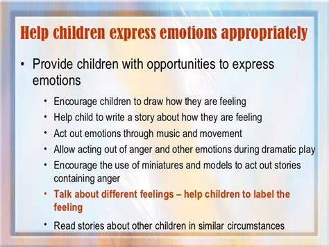 Responding to the emotional needs of children