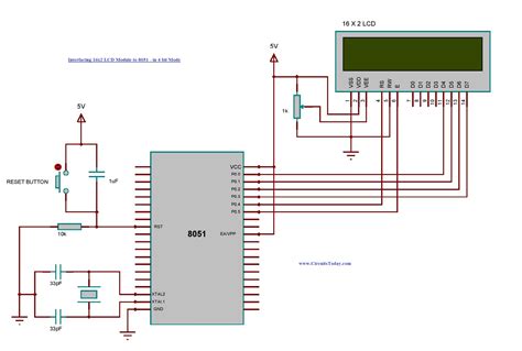 Interfacing 16x2 LCD with 8051 microcontroller. LCD module theory, circuit diagram and program ...