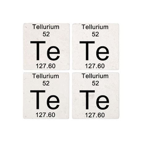 Periodic Table Tellurium Tile Coaster by Science_Lady