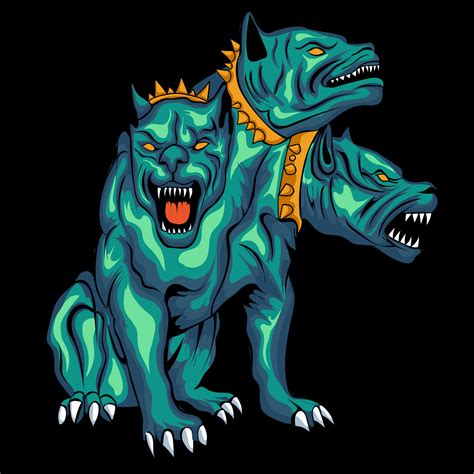 cerberus vector illustration in detailed style 12465563 Vector Art at Vecteezy