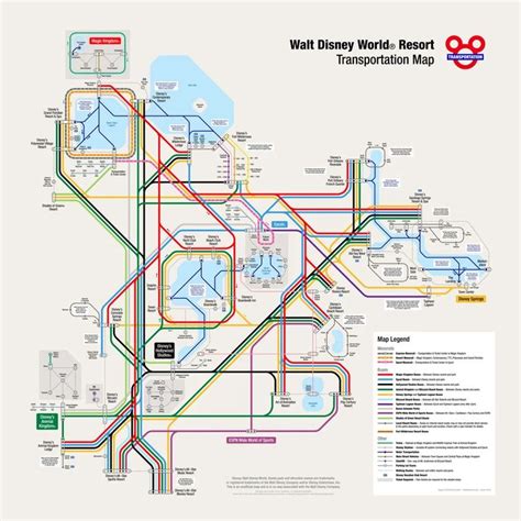 Disney transportation map! : WaltDisneyWorld | Disney world ...