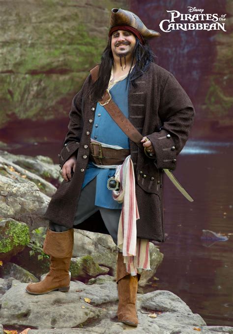 Plus Size Men's Authentic Captain Jack Sparrow Costume