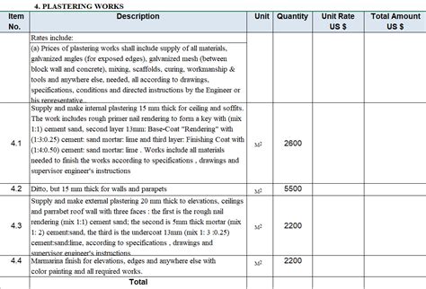 BoQ Format for Residential Building Excel and PDF (Free Download) | PM ...