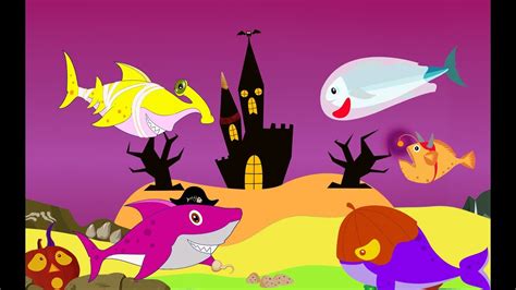 Baby Shark Dance With Vampire, Mummy and Friends | Ten Little Baby Fishes Halloween Version 2 ...
