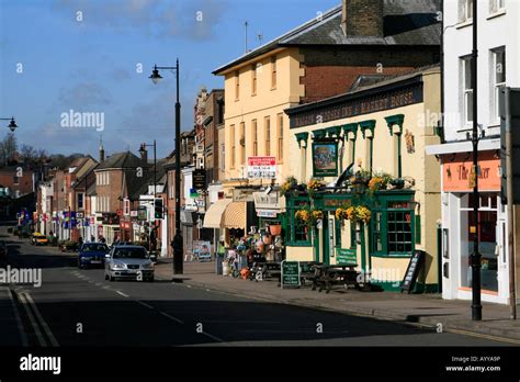 newmarket town centre high street suffolk england uk gb Stock Photo ...