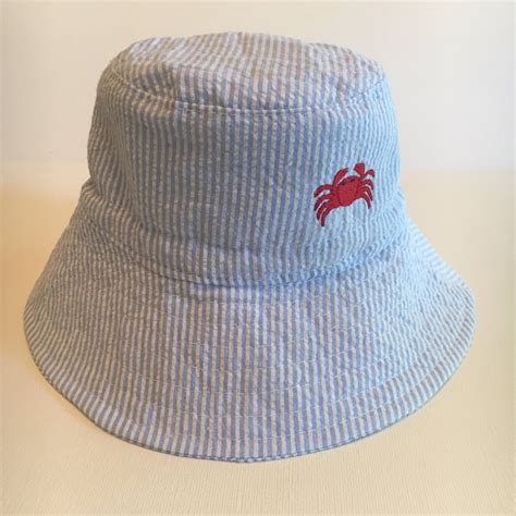 Baby 's Bucket Hat Monogram Bucket Hat Crab Bucket Hat - Etsy