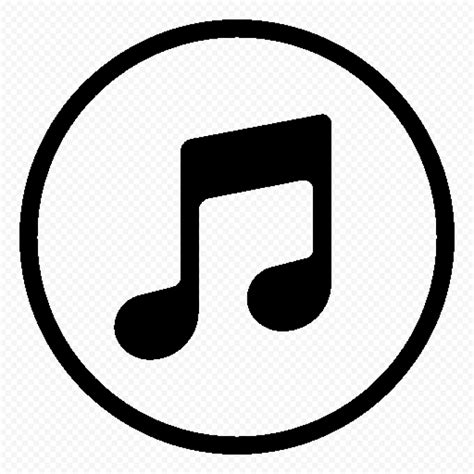 Apple iTunes Music Round Black Icon HD PNG | Citypng