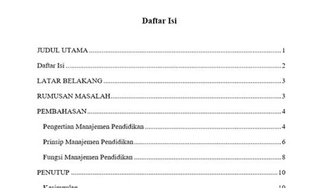 13 Contoh Daftar Isi Makalah dan Cara Membuatnya. Lengkap!