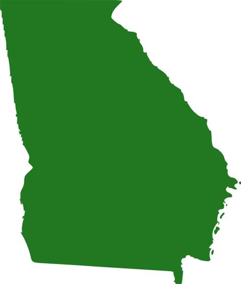 State Of Georgia Map clip art Free Vector / 4Vector