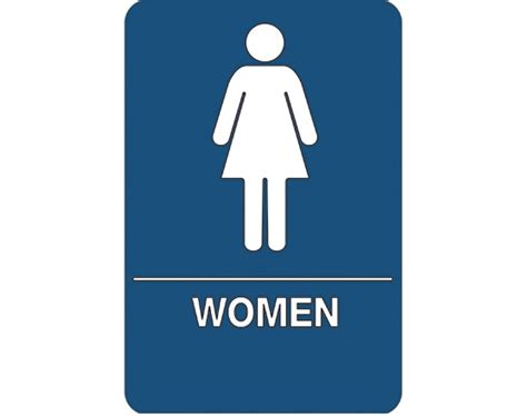 9" x 6" "Women Restroom" ADA Compliant Plastic Sign