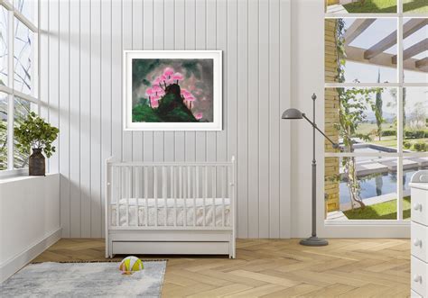 Watercolor Mushroom Art Print Pink Mushroom Decor Nature - Etsy