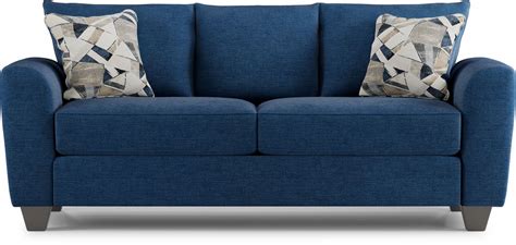 Blue Suede Sleeper Sofa | Baci Living Room