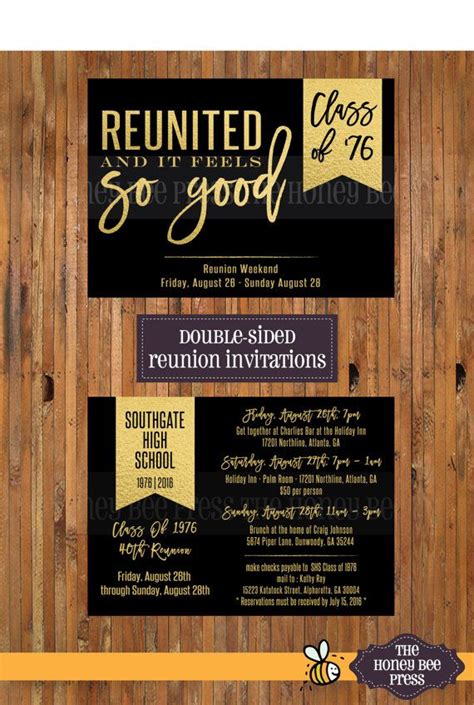 Reunited and It Feels So Good High School Reunion invitations - High ...