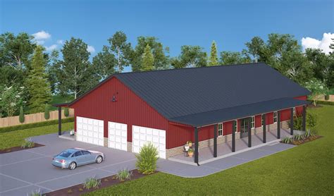 BM3755-Metal Building Barndominiums - Buildmax House Plans Plumbing ...