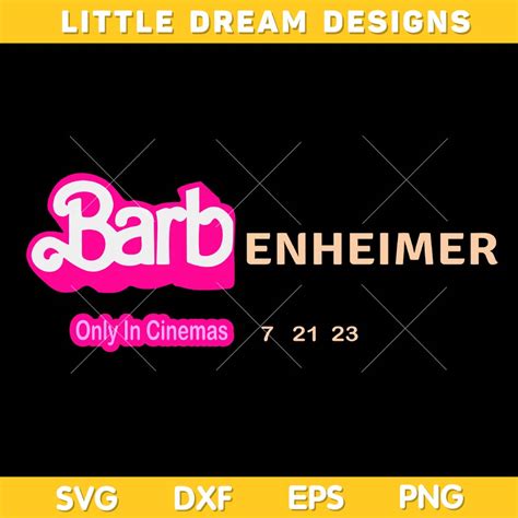 Barbenheimer Barbie Movie SVG, Retro Barbenheimer Logo SVG D - Inspire ...