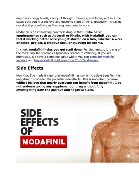 Modafinil Side Effects & Benefits – Complete List