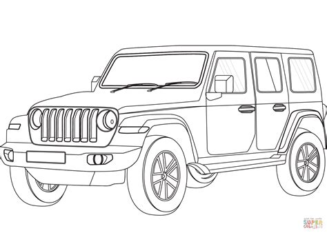 Jeep coloring page | Free Printable Coloring Pages