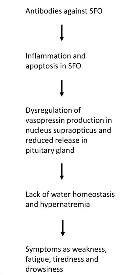 FIGURE Flow diagram of the pathophysiology of adipsic hypernatremia. | Download Scientific Diagram