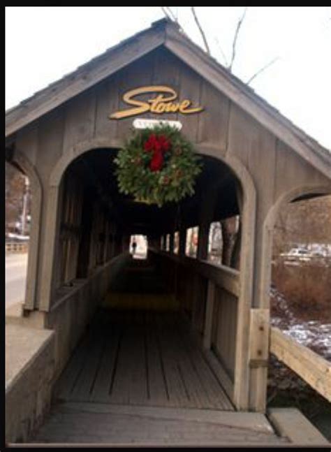 Stowe covered bridge | Covered bridges, Bridge, Wooden bridge