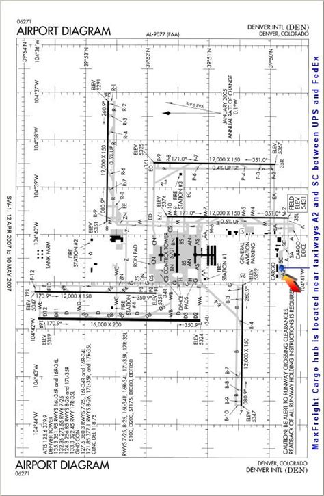 Denver International Airport Runway Map