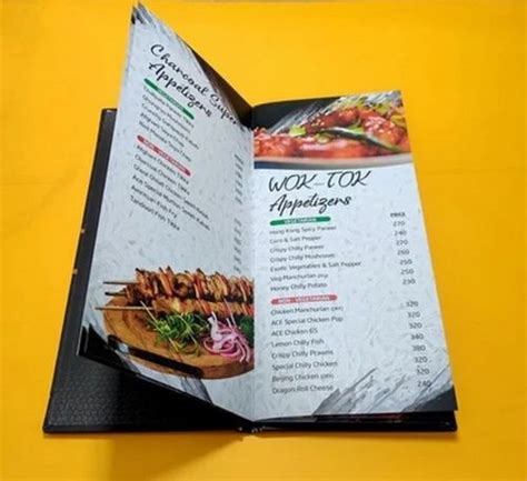 Paper Menu Card Printing Services, For Restaurant, in Pan India at Rs 5/piece in Mumbai