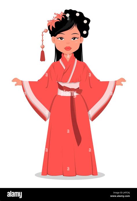 Chinese Girl Cartoon Clipart