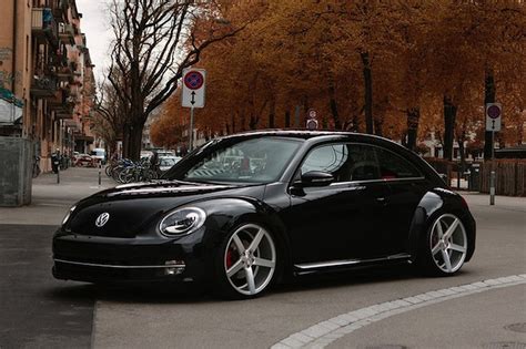 Slammed Volkswagen Beetle Riding Hot on Vossen Wheels