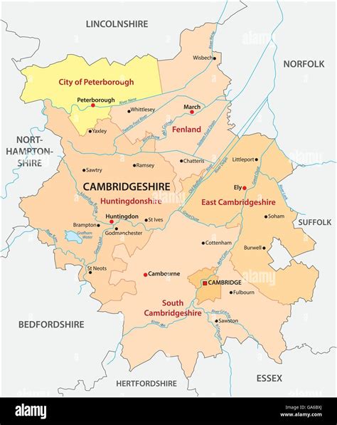 Road Map Of Cambridgeshire