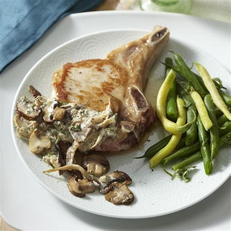 Pork Chops with Creamy Mushroom Sauce Recipe - EatingWell.com