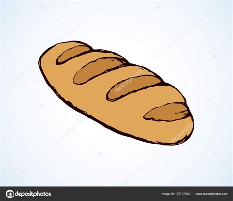 Loaf of long bread. Vector drawing Stock Vector Image by ©Marinka #176707092